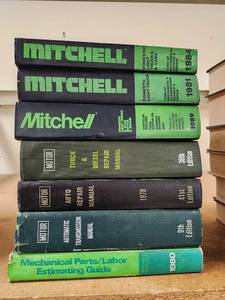 lot 3142 image: Mitchell Auto Repair Manual Collection 1978-1984 with Motor Manuals