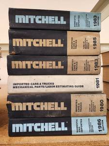 lot 3143 image: Mitchell Auto Repair Manuals 1980-1986 Collection