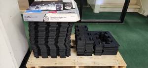 lot 3147 image: Traffic MASTER Weight Room Rubber Tiles 18x18 inch Gym Flooring