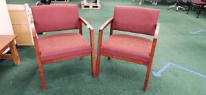 lot 3159 image: (2) Commercial Guest Chairs with Wood Frame&nbsp