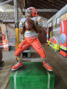 lot 15878 image: Life-Size Football Player Display Statue - Stadium Memorabilia