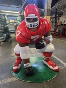lot 15890 image: Life-Size Football Player Display Figure #7 Red Jersey