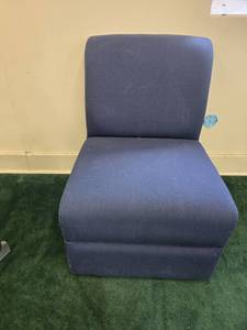 lot 9046 image: (1) Navy Blue Armless Chair