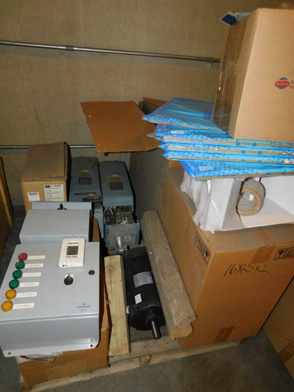 lot 1622 image: Very Large Lot of Misc Overstocked Hardware Large $ Value Electric Motor Not Included