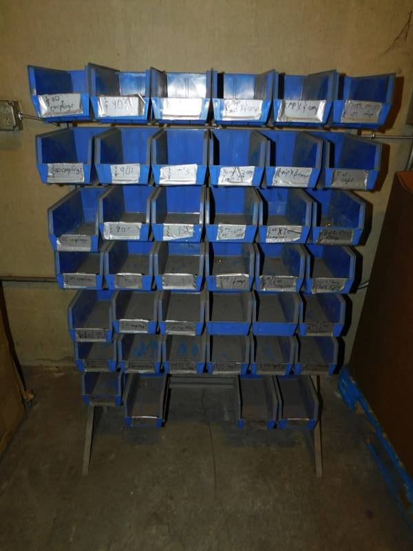 lot 1624 image: Storage Parts Bins Stand