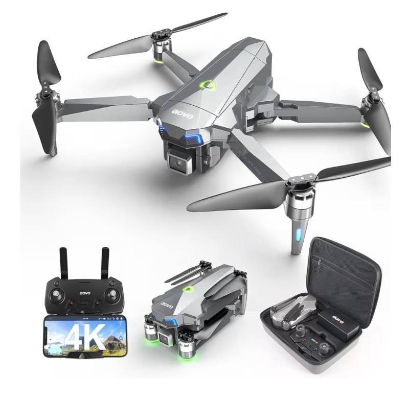 lot 10143 image: aovo 4K EIS Drone with UHD Camera for Adults With 30 Mins Flight Time, Brushless Motor, 5GHz FPV Transmission, Auto Return Home, Follow Me Drones for Beginners