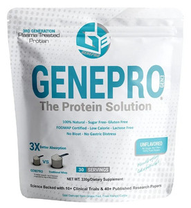 lot 9780 image: GENEPRO Gen 3 Unflavored Whey Isolate Protein Powder 30 Servings