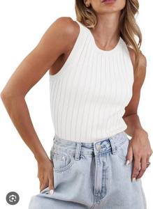 lot 9789 image: Repaly Womens Ribbed Knit Sleeveless Tank Top Size- M