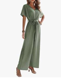 lot 9790 image: Summer Short Sleeve Romper Jumpsuit For Women Long Sleeve Jumpsuit Size- S