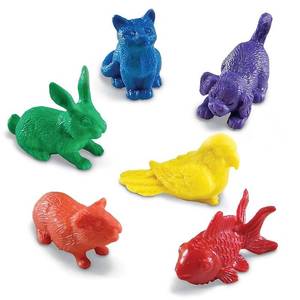 lot 9796 image: Learning Resources Domestic Pets Counters, Educational Counting and Sorting Toy, Set of 72