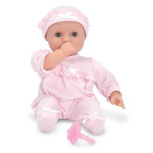 lot 9797 image: Melissa & Doug Mine to Love Jenna 12 Soft Body Baby Doll With Romper, Washable Doll Accessories, First Baby Dolls For Toddlers 18 Months And Up