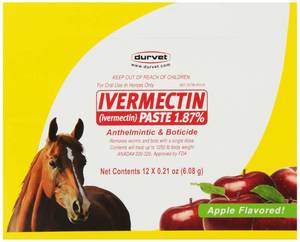 lot 9847 image: Pure Bundles Ivermectin Horse Wormer Paste - 6.08 Grams (3 Pack)  Sticker Included, White