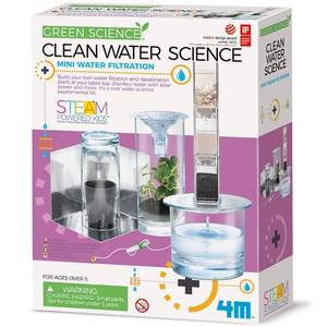 lot 9852 image: 4M Clean Water Science - W water filtration and desalination plant at your table top, Lab - STEM Toys Educational Gift for Kids & Teens, Girls & Boys