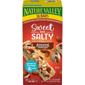 lot 9856 image: Nature Valley Granola Bars Sweet and Salty Nut Almond 36 Bars 43.2 oz