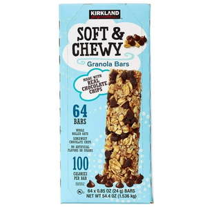 lot 9857 image: Kirkland Signature Soft and Chewy Granola Bars 0.85 Ounce (Pack of 64)