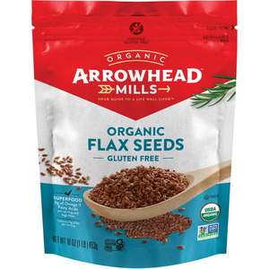 lot 9887 image: ARROWHEAD MILLS ORGANIC FLAX SEEDS, 1LB