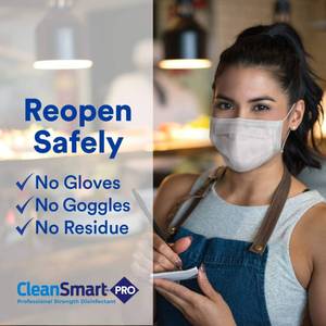 lot 9896 image: CleanSmart Hospital Grade Disinfectant, Kills 99.9% of Viruses and Bacteria, Hypochlorous Acid Technology, EPA Registered, 23 oz