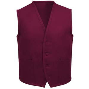 lot 9902 image: Fame Fabrics 23331 V65 2-PKT VEST BURGUNDY LG