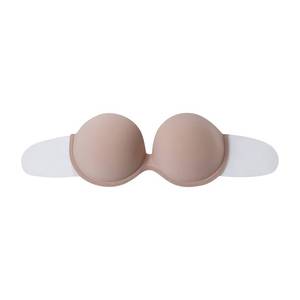 lot 9904 image: Sticky Bras Strapless Bra for Women, Reusable Self Backless Adhesive Bras, Stick on Bra Push up for Large Breasts Beige,