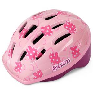 lot 9908 image: OutdoorMaster Toddler Bike Helmet - Adjustable Skateboard Helmet with 14 Vents - Safety Multi-Sport Kids Helmet for Boys and Girls - Suitable for Infant to Youth(Age 3-15) - Polka Dot Mushroom, S