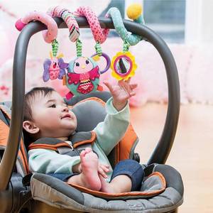 lot 9946 image: Infantino Stretch & Spiral Activity Toy - Textured Play Activity Toy for Sensory Exploration and Engagement, Ages 0 and Up, Pink Farm