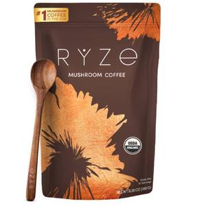 lot 9967 image: RYZE SUPERFOODS Mushroom Coffee USDA Organic with 6 Adaptogenic Mushrooms and MCT Oil, USA Grown Instant Coffee for Better Energy, Focus, Digestion, Immunity with Lions Mane & Turkey Tail, 30 servings