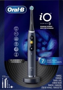 lot 9971 image: Oral-B - iO Series 9 Connected Rechargeable Electric Toothbrush - Onyx Black - Retail $290.00