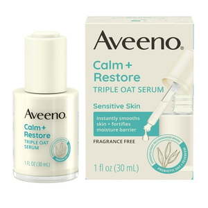 lot 9975 image: Aveeno Calm  Restore Triple Oat Sensitive Skin Face Serum 1 fl. oz