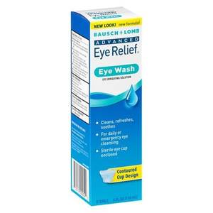 lot 9979 image: advanced eye relief Eye Wash  SOLUTION 4 FL comes with contoured cup