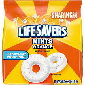 lot 9984 image: Life Savers Orange Breath Mint Hard Candy Sharing Size - 13 oz Bag