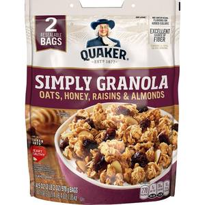 lot 9985 image: OATS, HONEY, RAISINS & ALMONDS SIMPLY GRANOLA, OATS, HONEY, RAISINS & ALMONDS 2 PACK 2LB 2 OZ