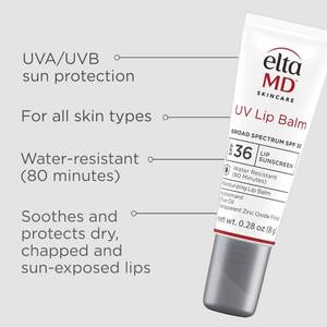 lot 9994 image: EltaMD UV Lip Balm SPF Sunscreen, Sunscreen Lip Balm with SPF 30, Protects Dry Cracked Lips, Transparent Zinc Oxide, 0.28 Tube