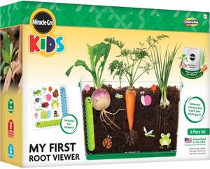 lot 10028 image: Miracle GRO My First Root Viewer- Decorate & Plant Your Own Garden - Stem Kit for Kids - Soil & Vegetable Seeds Included - Science Educational Teens Kids Gardening Set Age 6, Multicolor (CONTAINER ONLY)