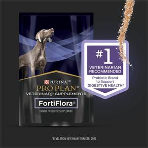 lot 10046 image: Purina Pro Plan Veterinary Supplements FortiFlora Dog Probiotic Supplement, Canine Nutritional Supplement - 30 Ct. Box