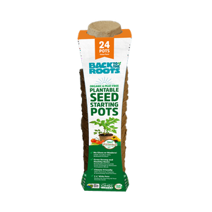 lot 10166 image: Back to the Roots 2.4 Wide Organic Plantable Seed Starting Pots (24 Count)