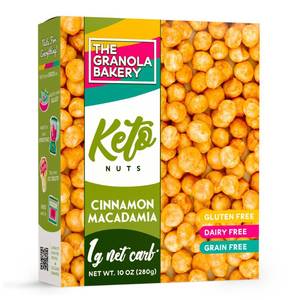 lot 10179 image: TGB Cinnamon Macadamia Nuts  1g Net Carb Keto Snack  Gluten Free Low Carb Candy, 10 Ounces