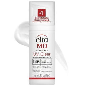 lot 10198 image: EltaMD UV Clear SPF46  Zinc oxide and Octinoxate sunscreen  LOTION 1.7Oz