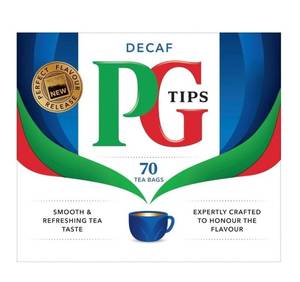 lot 10200 image: PG Tips Decaf 70 Ct Tea Bags - 4 Pack
