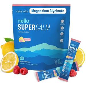 lot 10201 image: Nello Supercalm Calming Drink Mix Supplement Powder - Raspberry Lemonade - 20ct