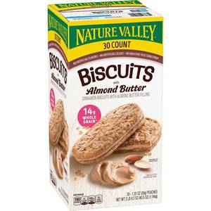 lot 10226 image: Nature Valley Biscuit Sandwiches Cinnamon Almond Butter 30 ct 40.5 OZ