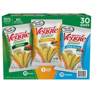 lot 10232 image: Sensible Portions Garden Veggie Straw Variety Pack (30 Pack)