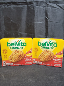lot 10249 image: 2 PK BEL VITA CRANBERRY ORANGE BREAKFAST BISCUITS, CRANBERRY ORANGE, 5 PKTS EACH