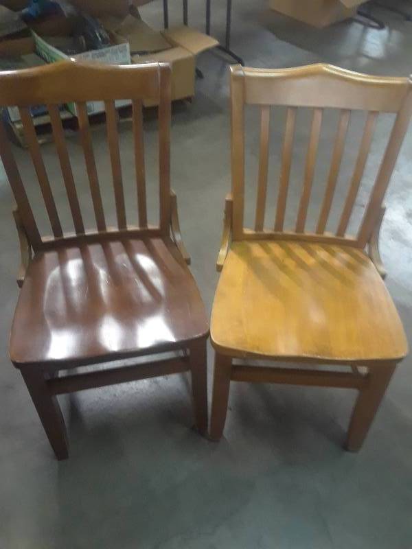 lot 1659 image: Two Wooded Chairs