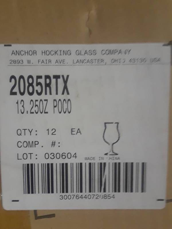 lot 1698 image: A Box O f Anchor Hocking Glasses