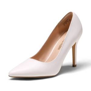 lot 2491 image: DREAM PAIRS Womens Closed Toe High Heels Dress Pointed Toe Wedding Pump Shoes,Size 6.5,WhitePu,Christian