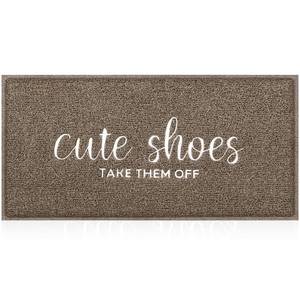 lot 6078 image: AOAOPQ Cute Shoes TAKE Them Off Door Mat Welcome Outdoor Indoor Heavy Duty Non Slip Doormat for Front Door Entance Outside Door Mats for Home Entry Floor, Easy to Clean, Waterpoof Doormats