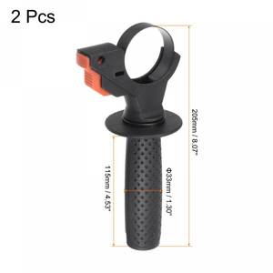 lot 11731 image: uxcell Hammer Drill Handle Plastic Adjustable Side Front Auxiliary Grip for GBH2-26 Power Tool, 46-52mm Clamping Range 2 Pcs