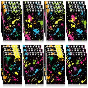 lot 12283 image: Faccito 24 Pieces Neon Party Favors Glow Party Mini Notebooks Neon Glow Small Spiral Notepads for Kids Birthday Goodie Bag Fillers School Classroom Rewards Supplies