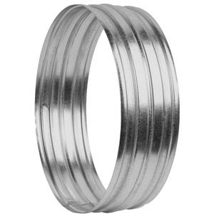 lot 15533 image: HVAC OV Galvanized Steel Duct Coupling - 12 Inch Fit - Round Ventilation Connector and Extender - Dust Hose or Exhaust Pipe Connection - Available in Different Sizes
