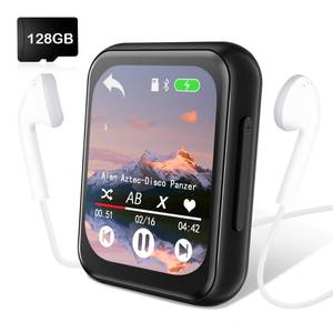 lot 16192 image: 128GB MP3 Player with Bluetooth 5.3, Portable Digital Lossless Music Player with Built-in Speaker, 2.0 in Full Touch Screen, HiFi Sound, FM Radio, Voice Recorder, Earphones Included